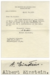 Albert Einstein Letter Signed -- ...The idea expressed in your letter of April 15th seems to me very foggy indeed...